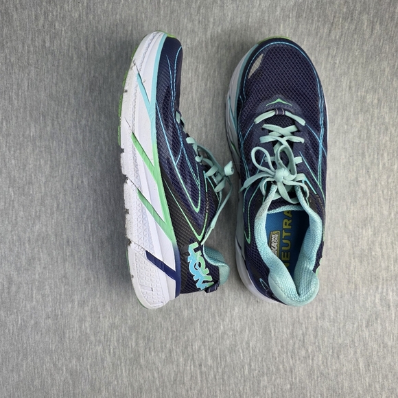 Hoka Clifton 3 Women's Running Shoes - Navy and Aqua Size 8 - Picture 5 of 10